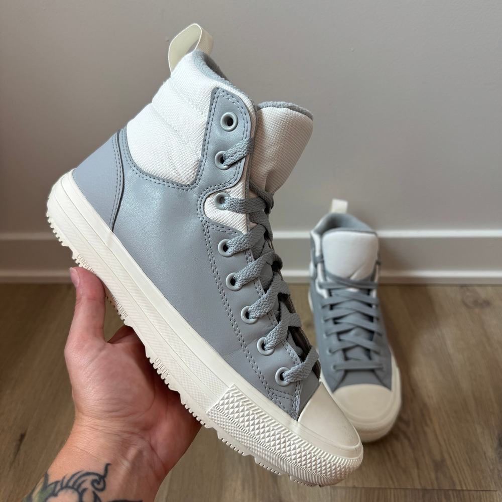 Converse Chuck Taylor All Star Berkshire Boot Grey White Mens 8 Women's 10